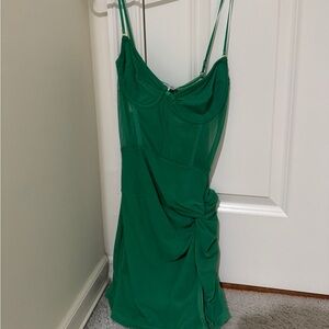 Beginning Boutique Samia Green Mini Dress